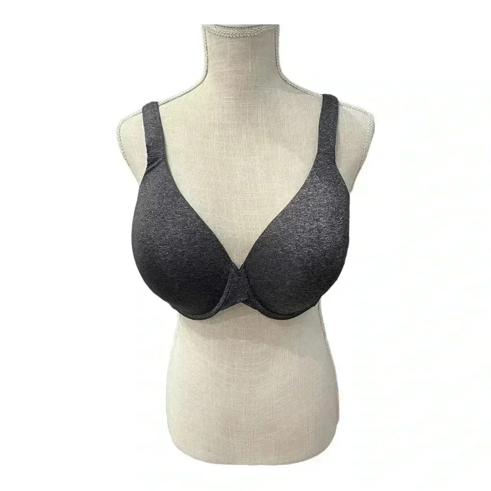 Ambrielle Everyday Full Coverage Dark Gray Bra Womens size 42C